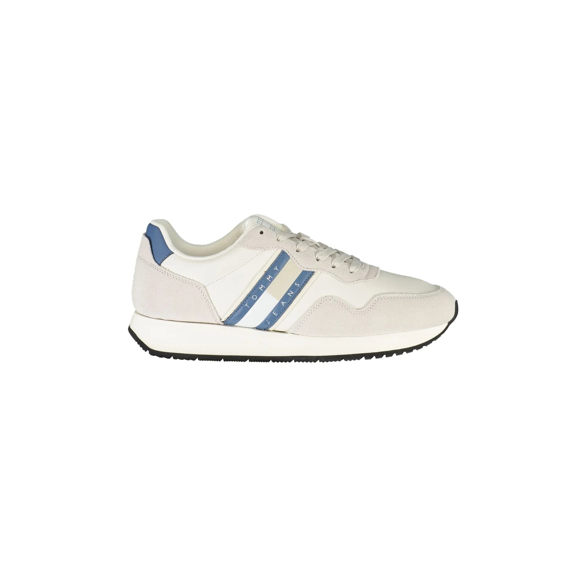 TOMMY HILFIGER Scarpe Sneakers Uomo Bianche con Dettagli Blu Bianco - foto prodotto